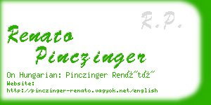 renato pinczinger business card